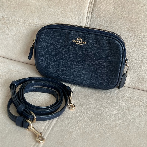 Coach Bags Coach Soft Leather Double Zippers Purse Crossbody Poshmark